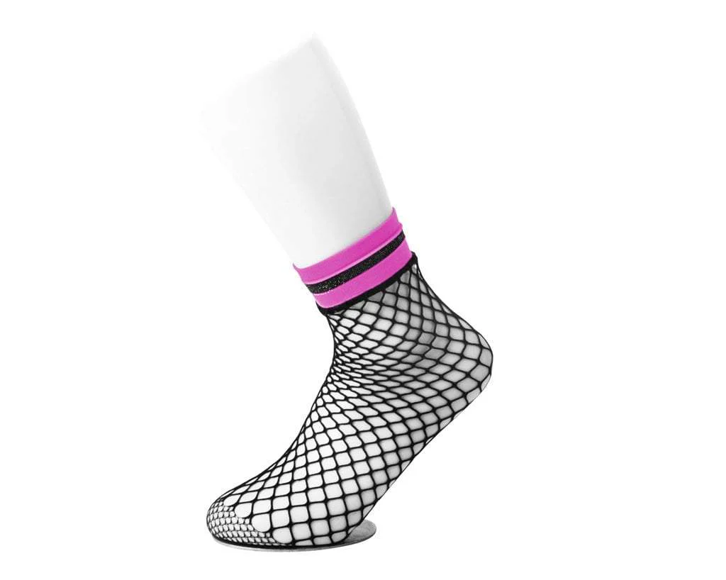 Multi-color Band Fishnet 5-Pk Sock - Image 4