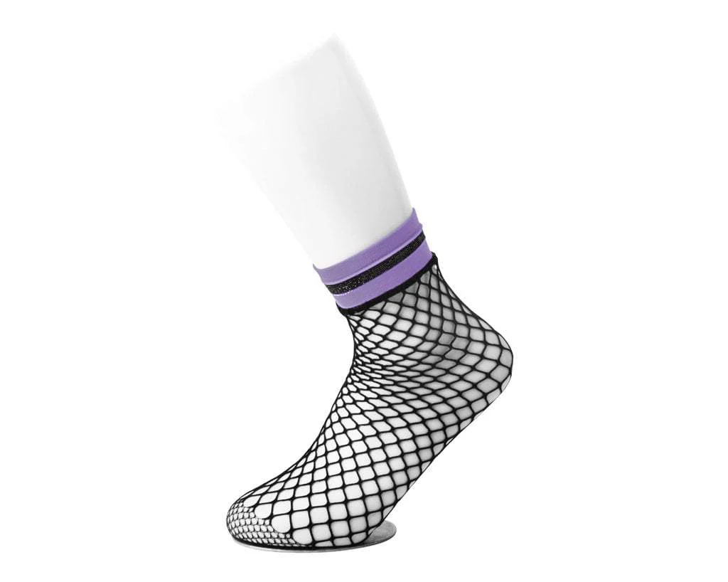 Multi-color Band Fishnet 5-Pk Sock - Image 5