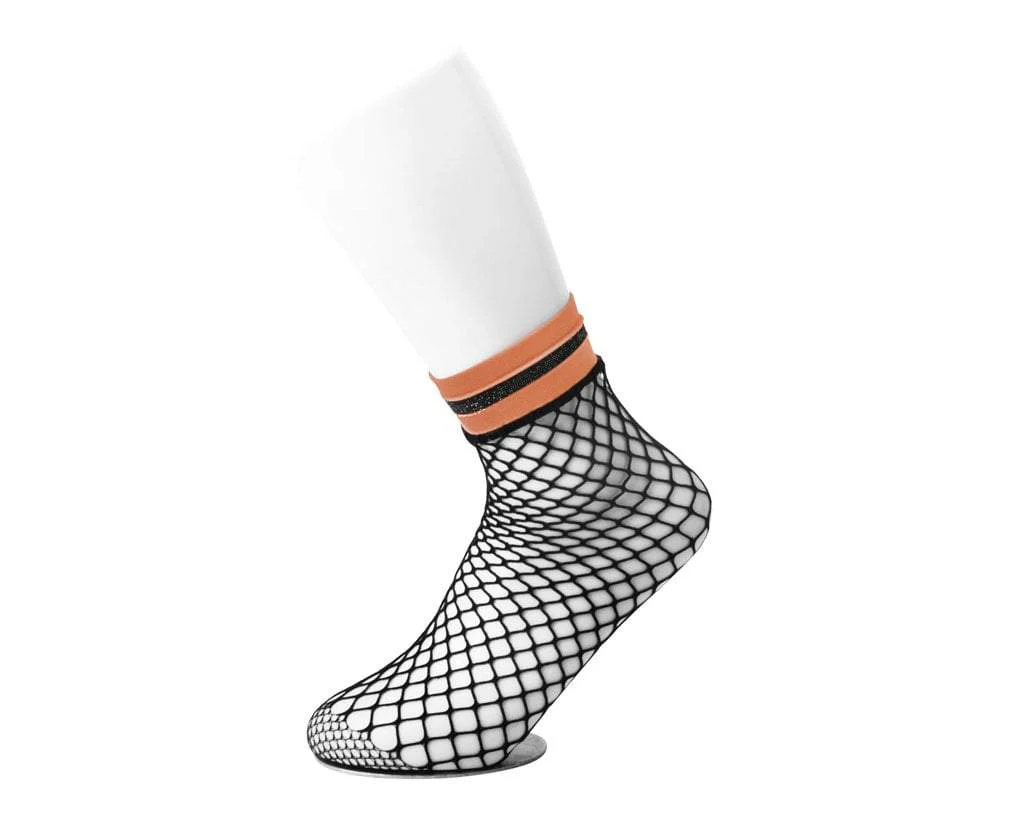Multi-color Band Fishnet 5-Pk Sock - Image 7
