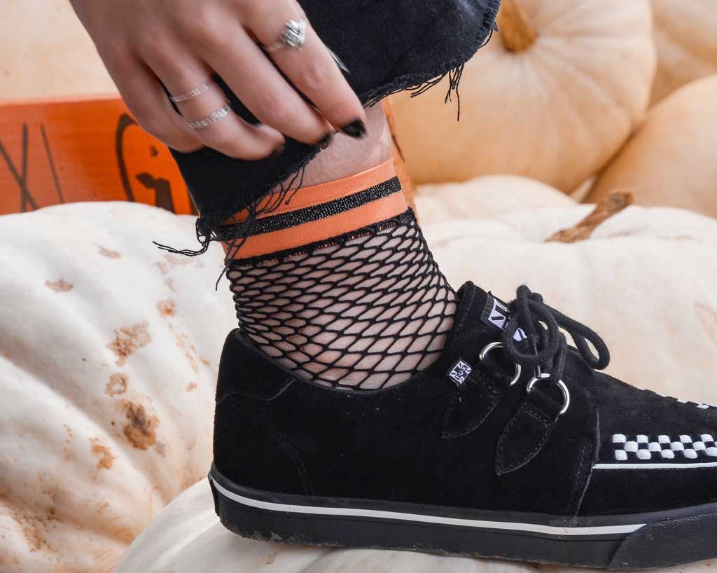 Multi-color Band Fishnet 5-Pk Sock - Image 9