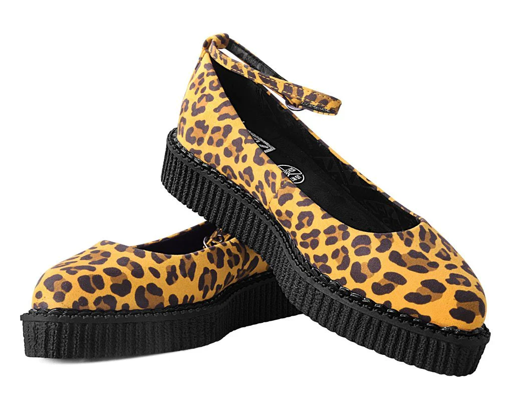 Mustard Leopard Pointed Ballet Creeper - Image 3