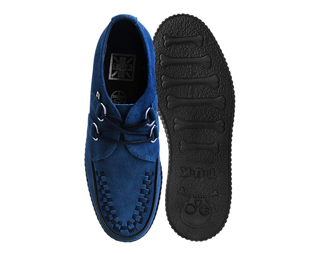 Navy Suede Viva Low D-Ring Interlace Creeper - Image 3