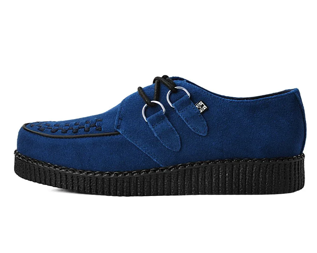 Navy Suede Viva Low D-Ring Interlace Creeper - Image 4