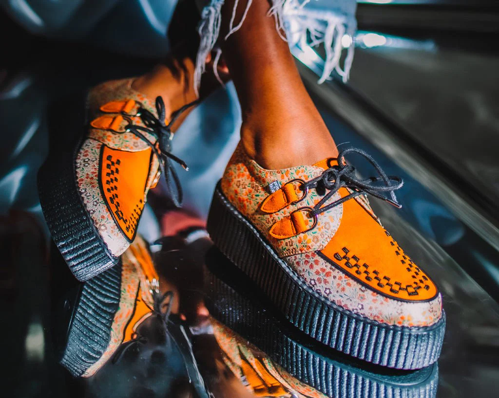 Orange & Beige Floral D-Ring Viva Creeper - Image 7