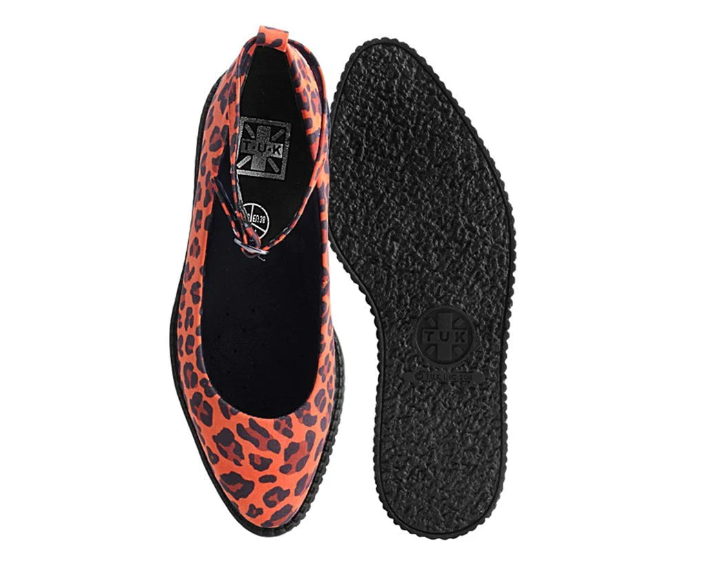 Orange Leopard Pointed Ballet Creeper - Image 4