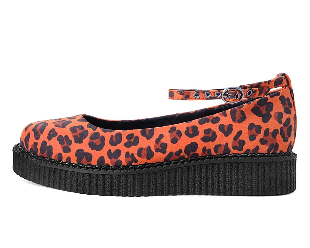 Orange Leopard Pointed Ballet Creeper - Image 5