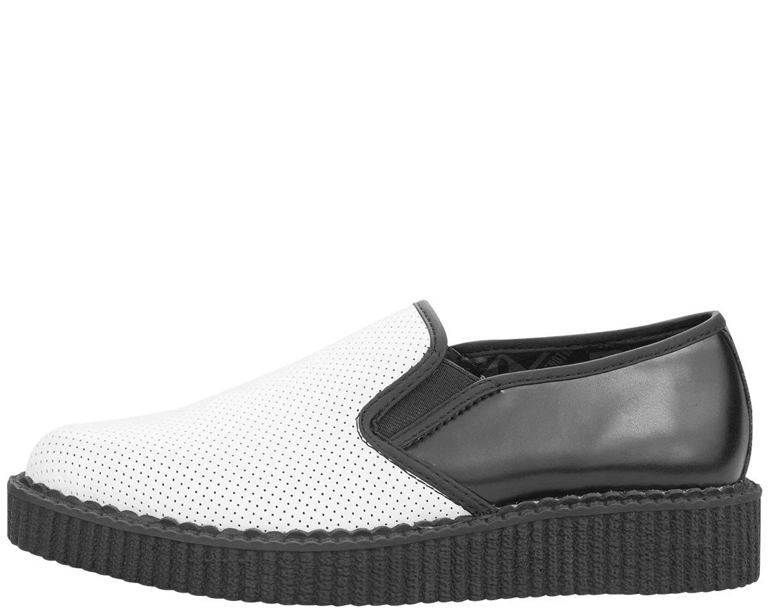 B/W Perf Slip On Creepers - Image 4