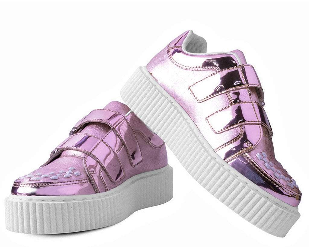 Pink Metallic Double Velcro Casbah Creeper - Image 3
