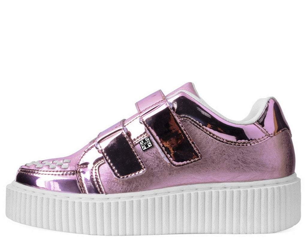 Pink Metallic Double Velcro Casbah Creeper - Image 4
