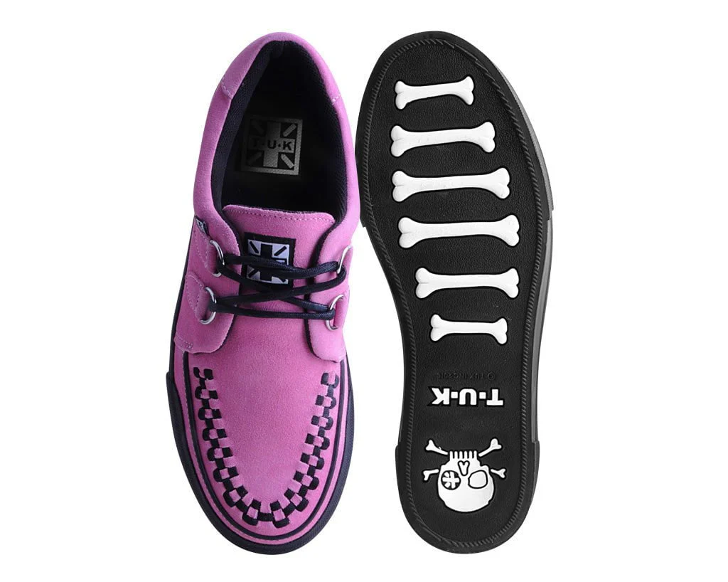 Pink Suede Platform Creeper Sneaker - Image 4