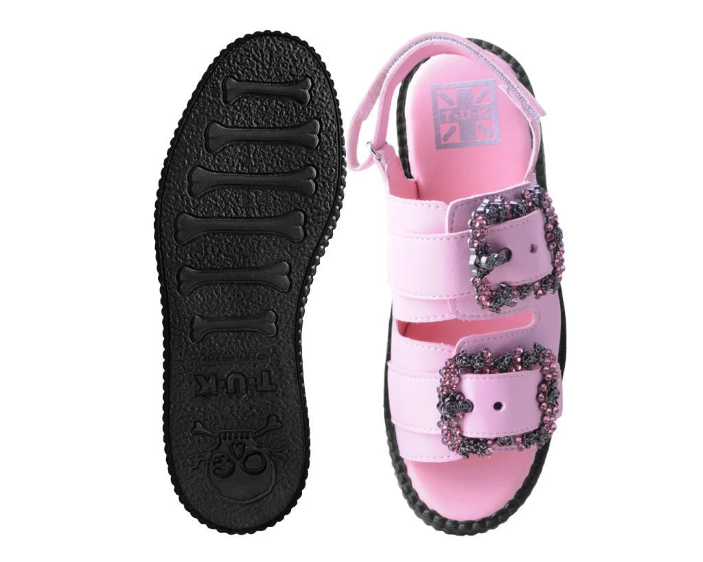 Pink TUKskin™ 2-Buckle Diamond Sandal - Image 4