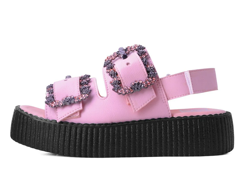 Pink TUKskin™ 2-Buckle Diamond Sandal - Image 5