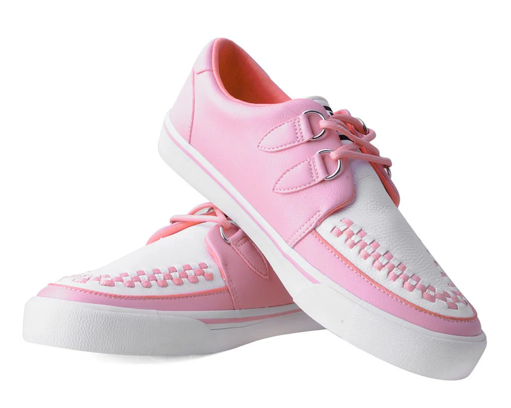 Pink & White 2-Ring Creeper Sneaker - Image 3