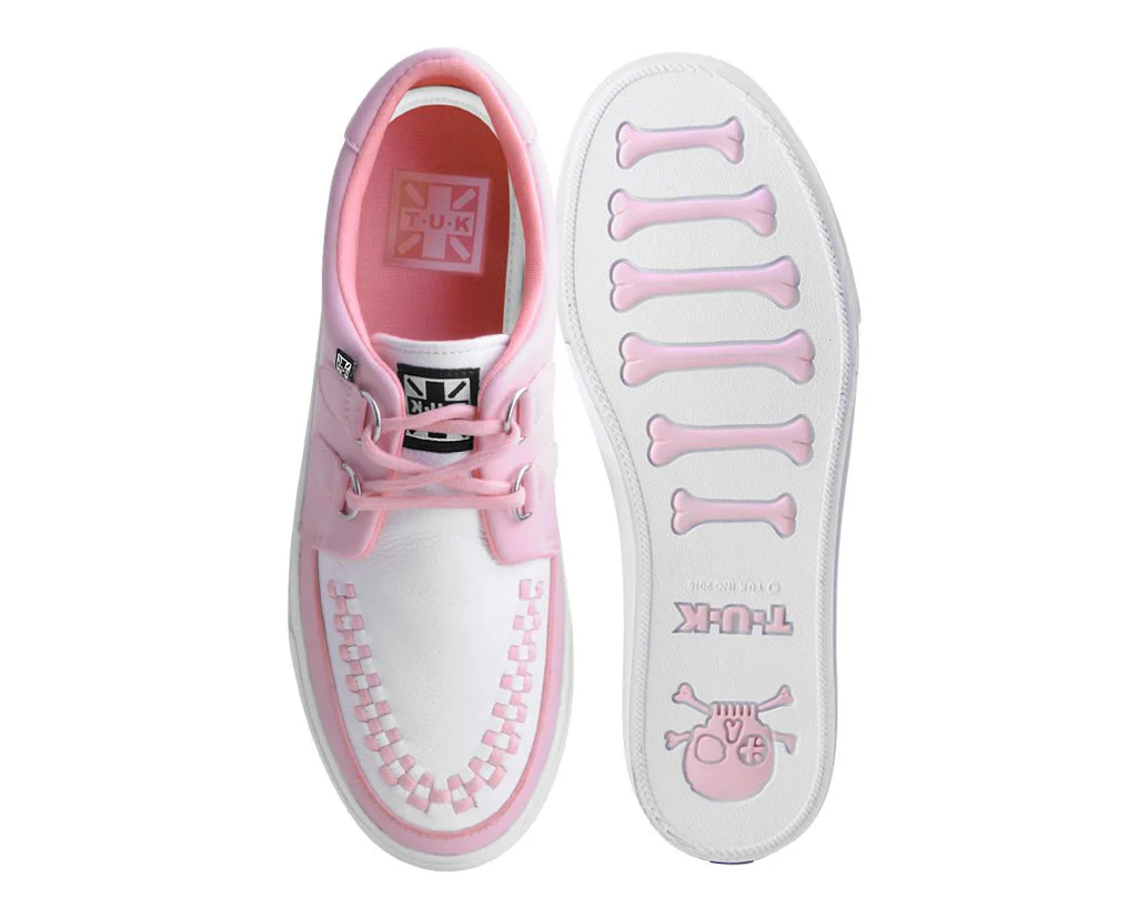 Pink & White 2-Ring Creeper Sneaker - Image 4