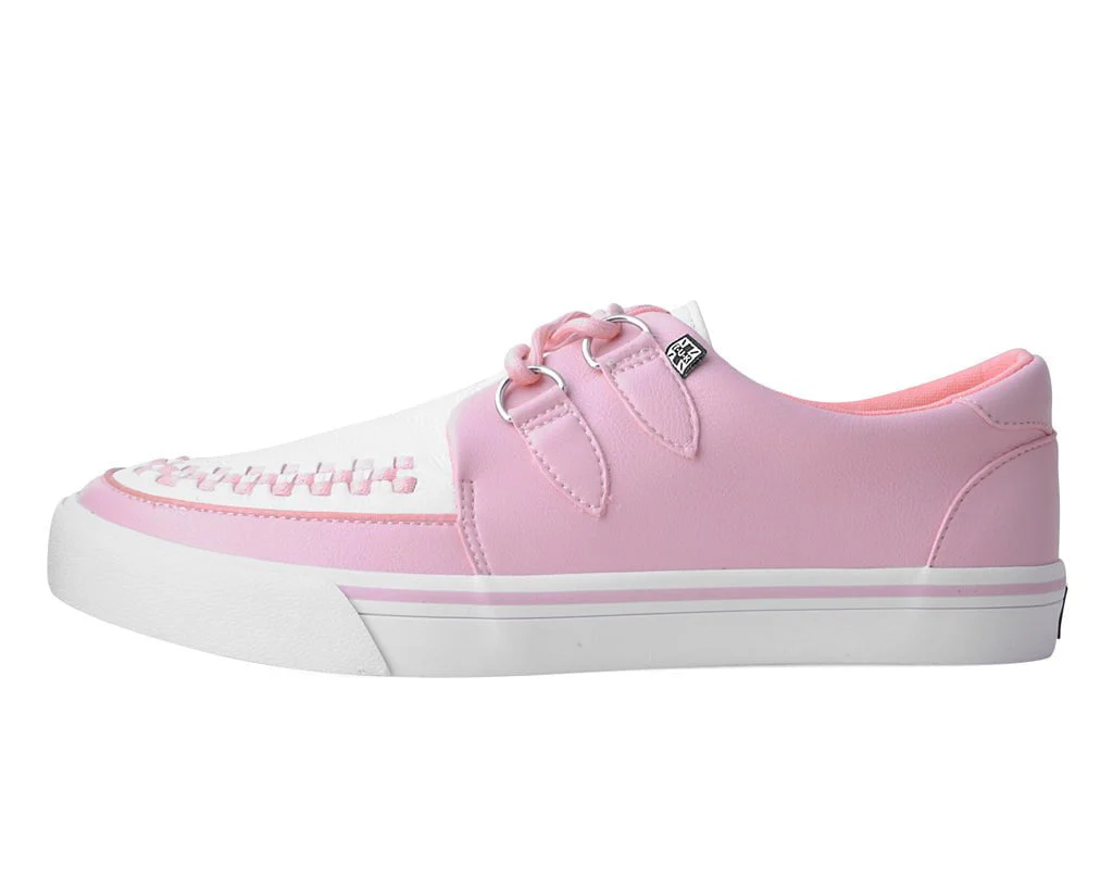 Pink & White 2-Ring Creeper Sneaker - Image 5