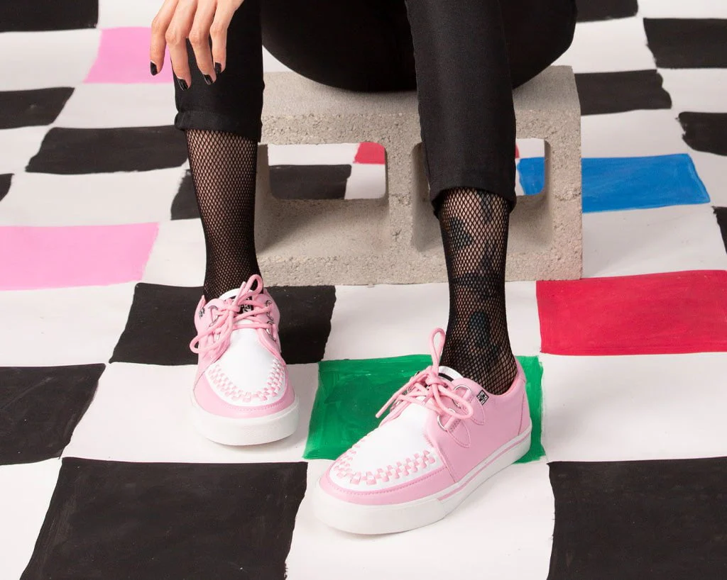 Pink & White 2-Ring Creeper Sneaker - Image 6