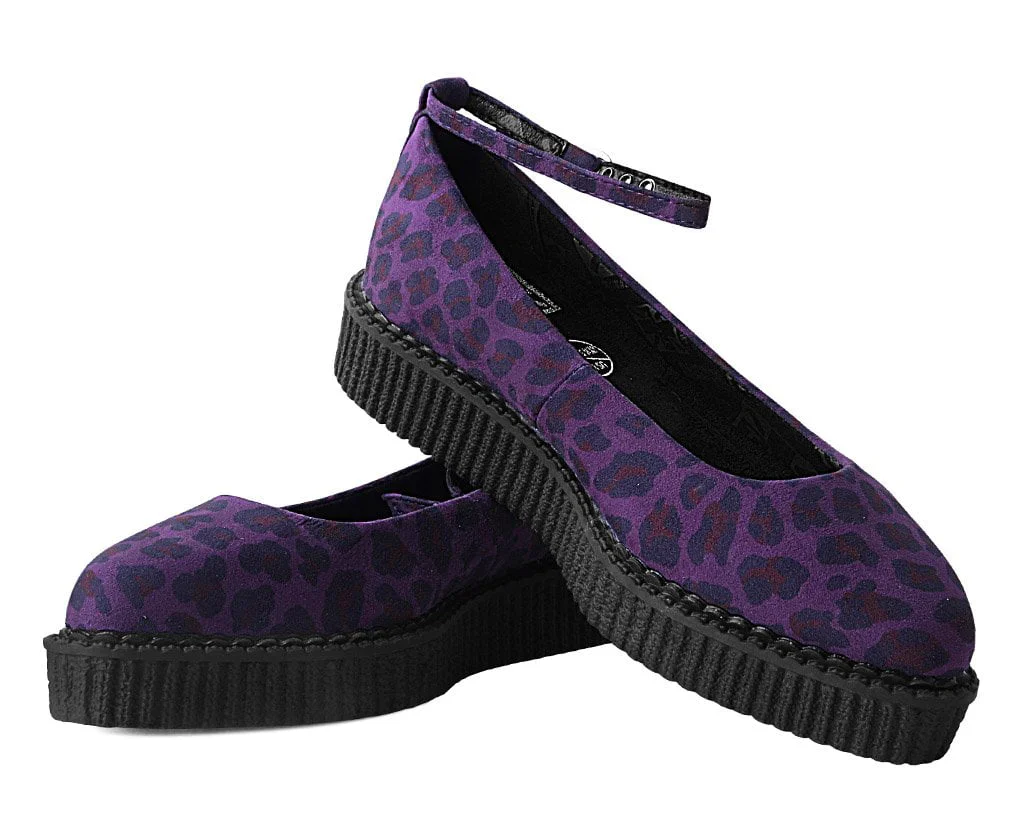 Purple Leopard Pointed Ballet Creeper - Image 3