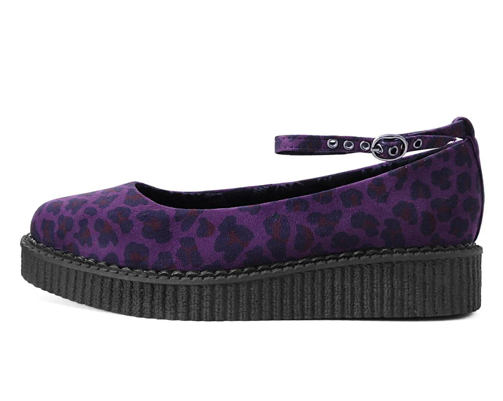 Purple Leopard Pointed Ballet Creeper - Image 5