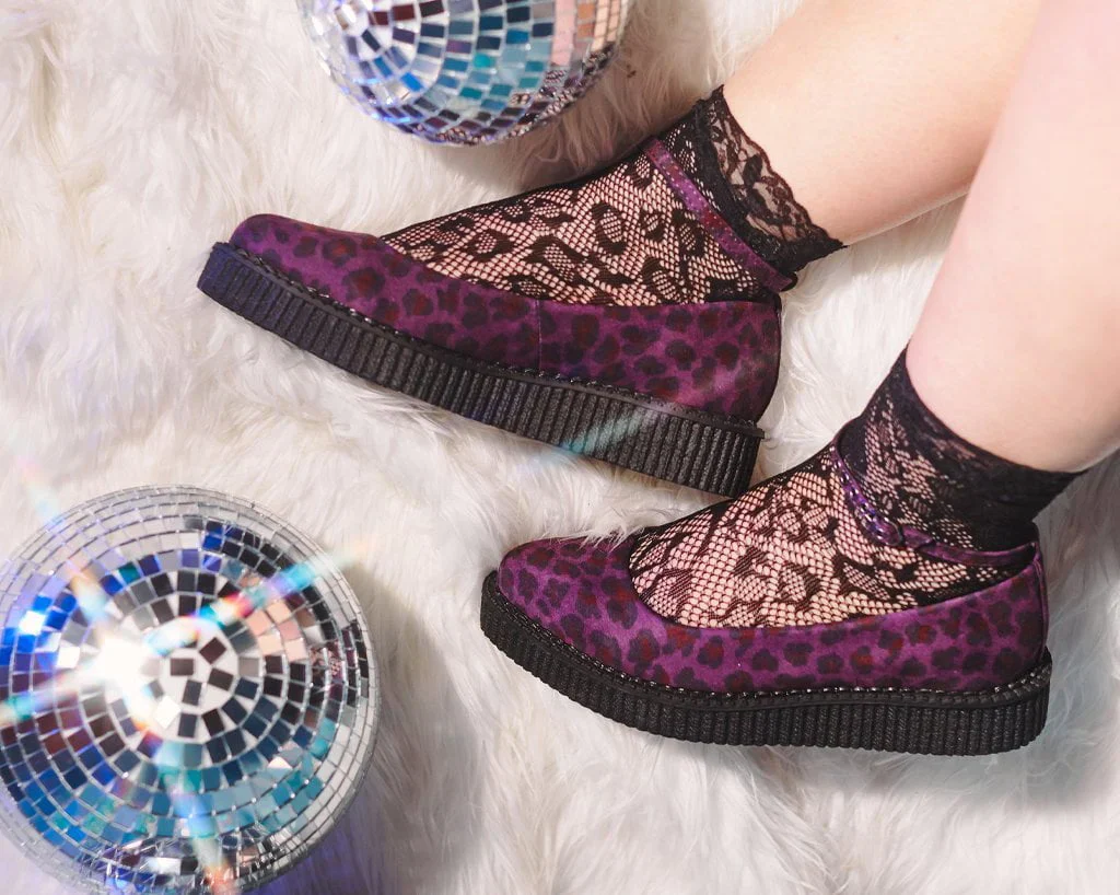 Purple Leopard Pointed Ballet Creeper - Image 8