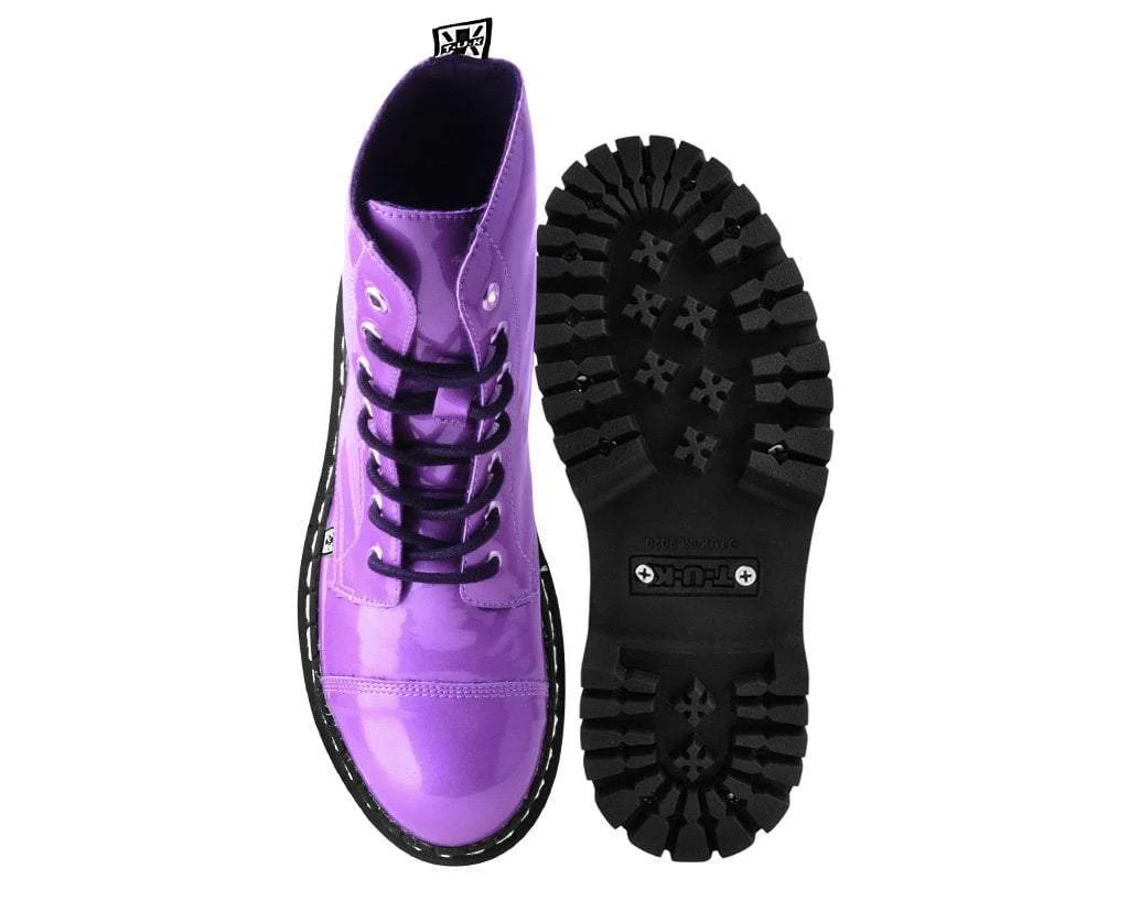 Purple Metallic 7-Eye Double Decker Boot - Image 5