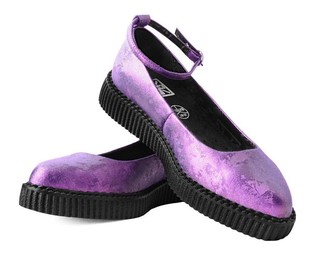 Purple Metallic Blossom Ballet Creeper - Image 4