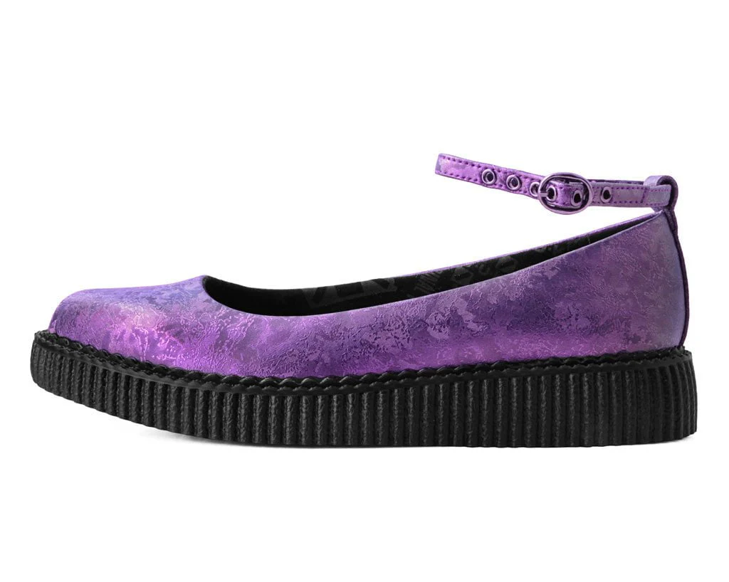 Purple Metallic Blossom Ballet Creeper - Image 5