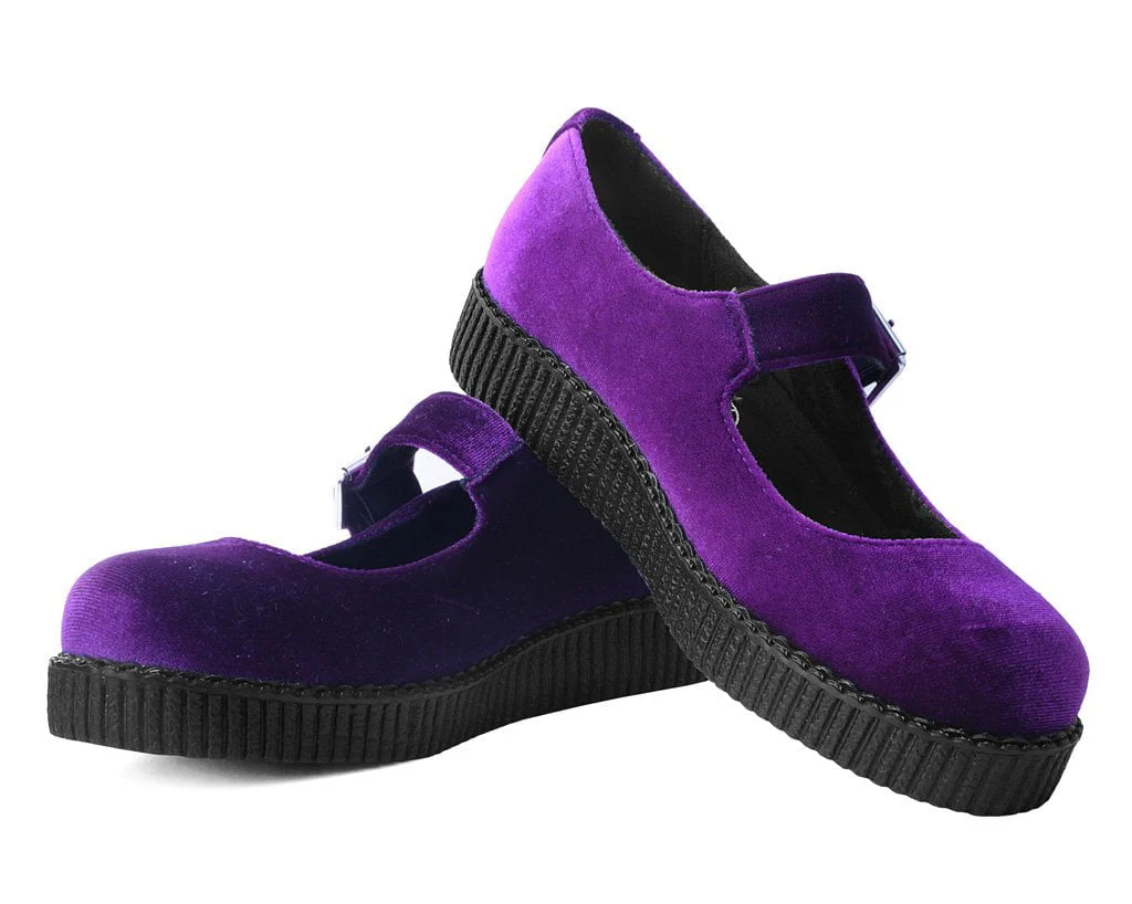 Purple Velvet Viva II Mary Jane - Image 3
