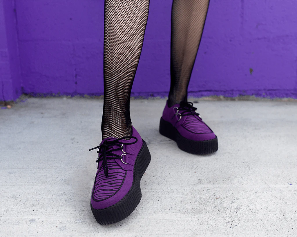 Purple & Zebra Faux Suede Creeper - Image 6