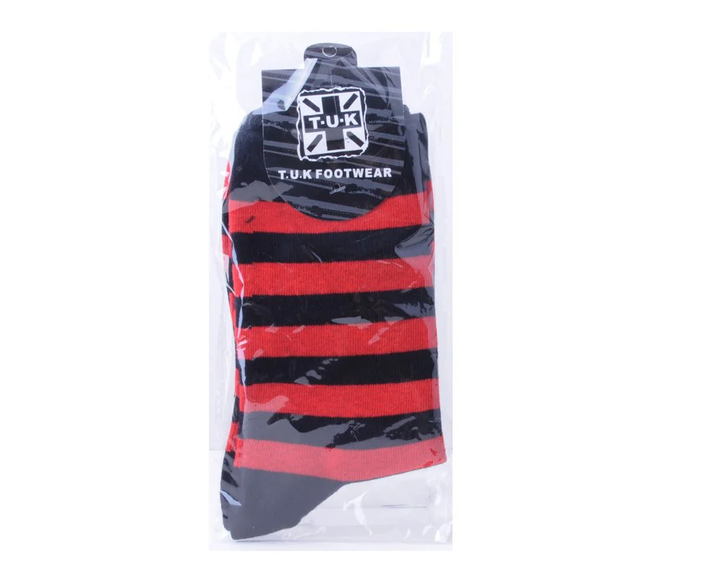 Red & Black Stripe T.U.K Women's Sock - Image 2