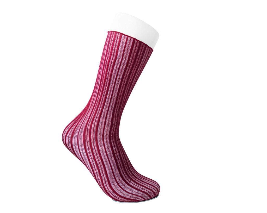 Red Lettuce Trim Lace Sock - Image 4