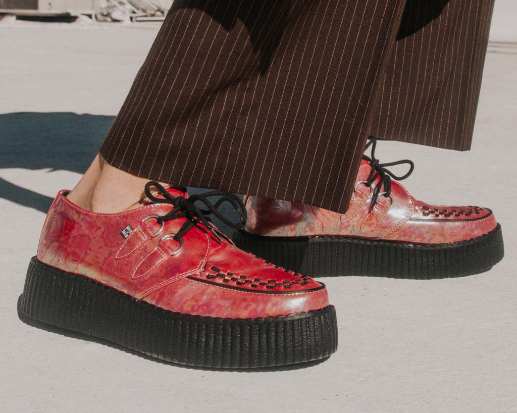 Red Oil Slick D-Ring Mondo Creeper - Image 8