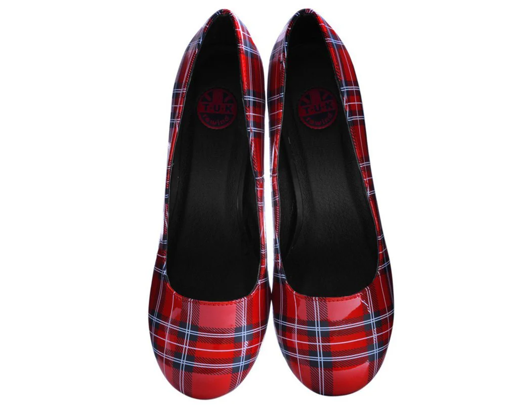 Red Plaid Heel - Image 2