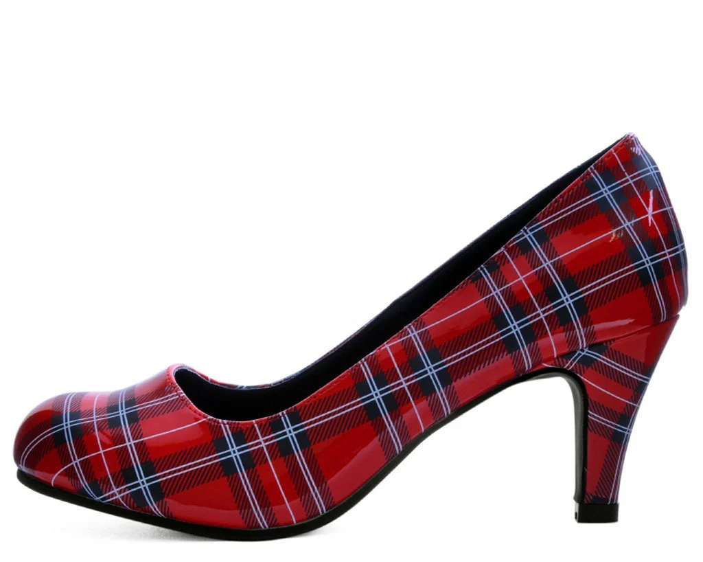 Red Plaid Heel - Image 3