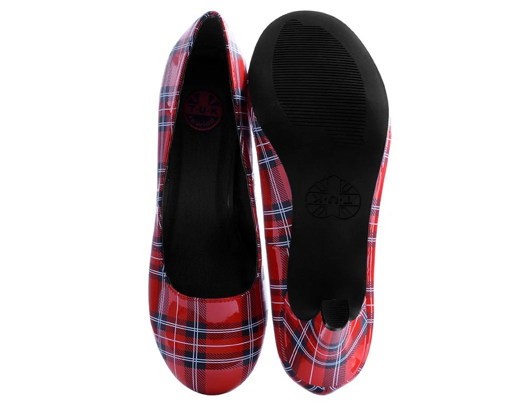 Red Plaid Heel - Image 4