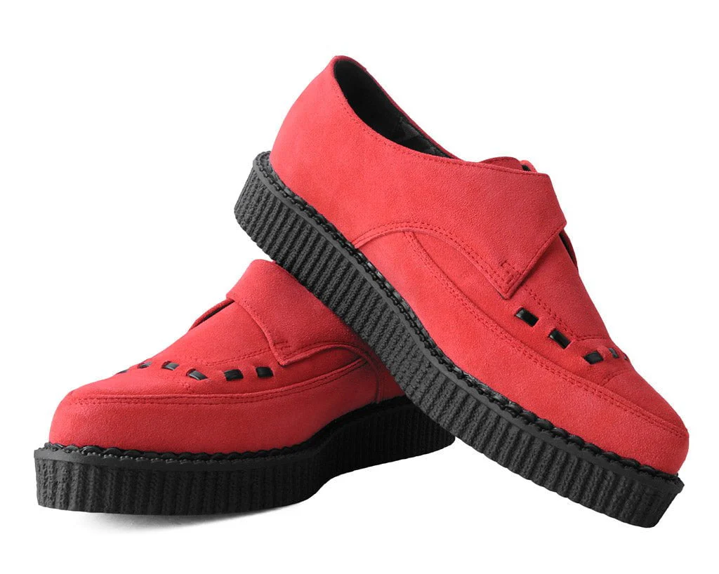 Red Suede Pointed Creeper - Image 3