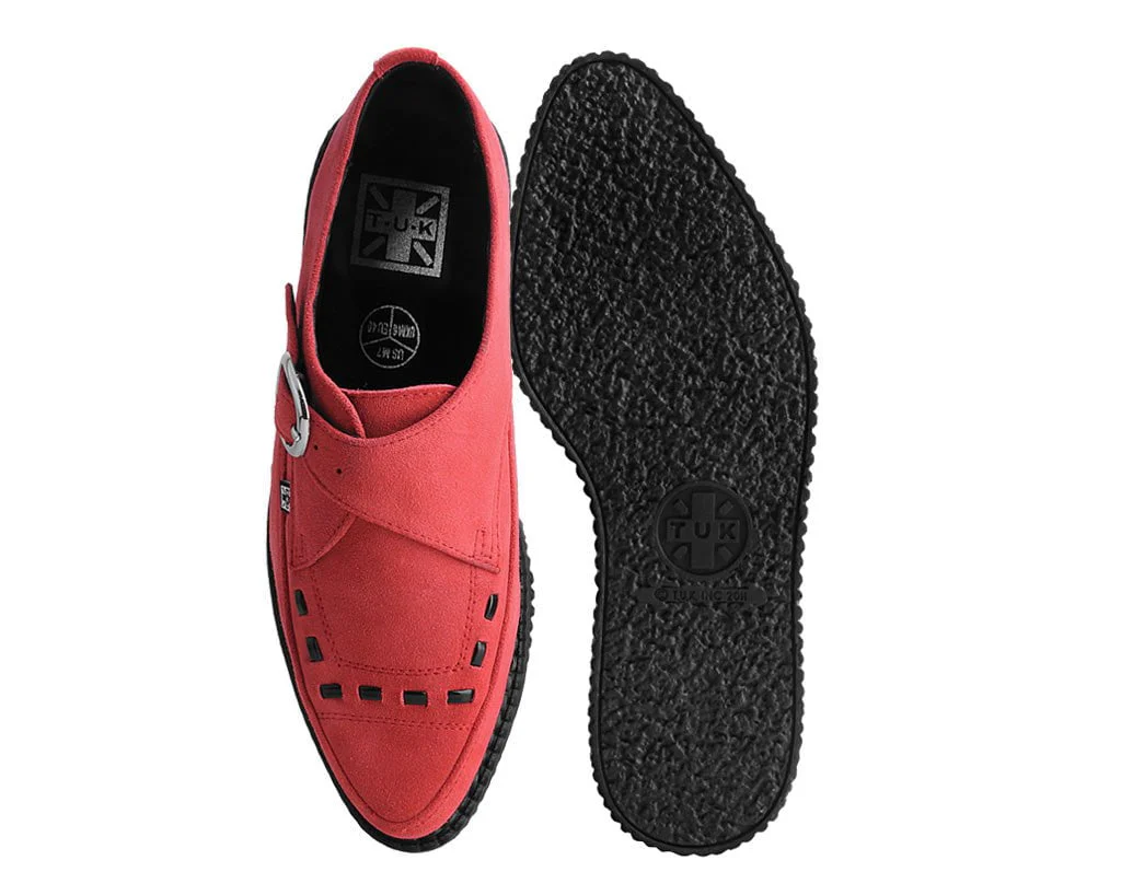 Red Suede Pointed Creeper - Image 4
