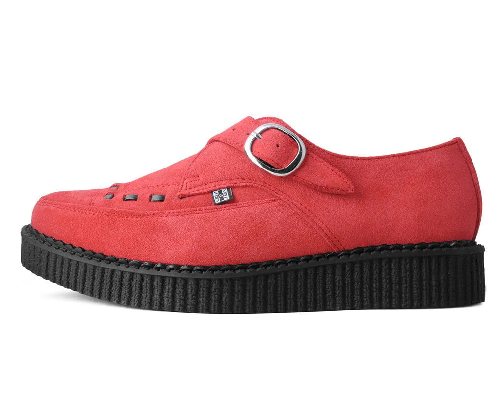 Red Suede Pointed Creeper - Image 5