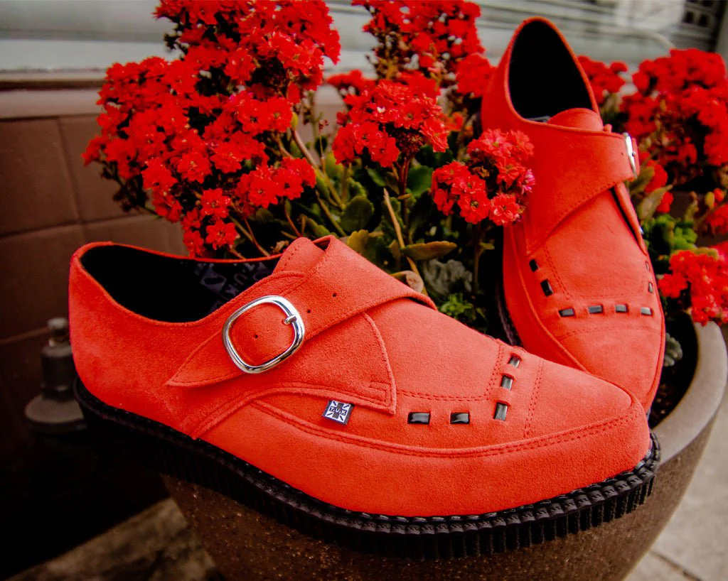 Red Suede Pointed Creeper - Image 8