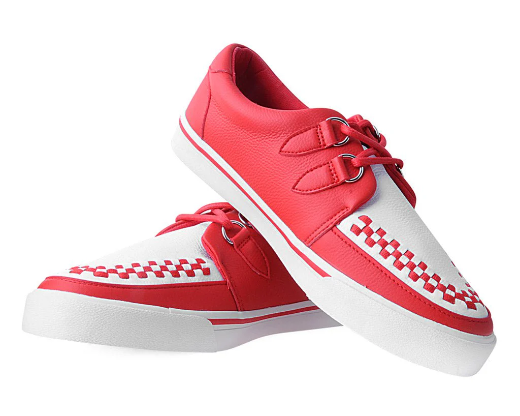 Red & White 2-Ring Creeper Sneaker - Image 3