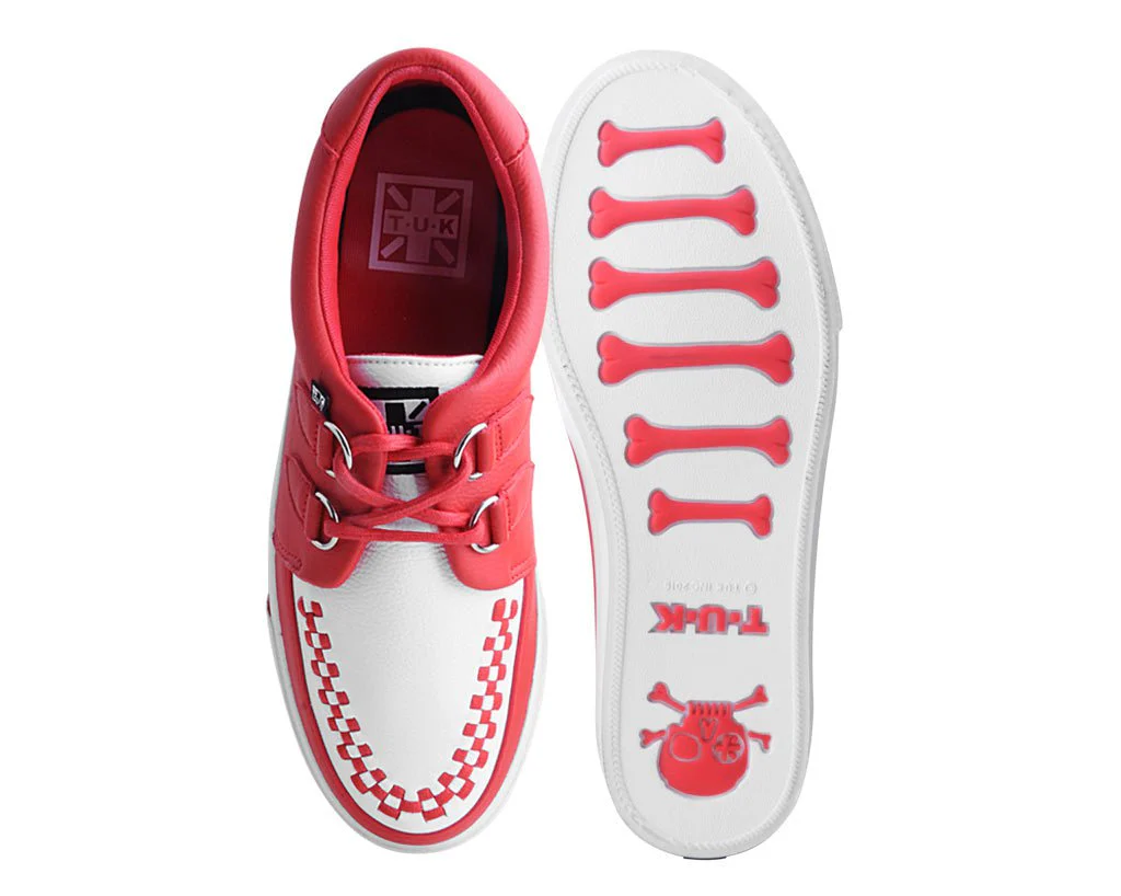 Red & White 2-Ring Creeper Sneaker - Image 4