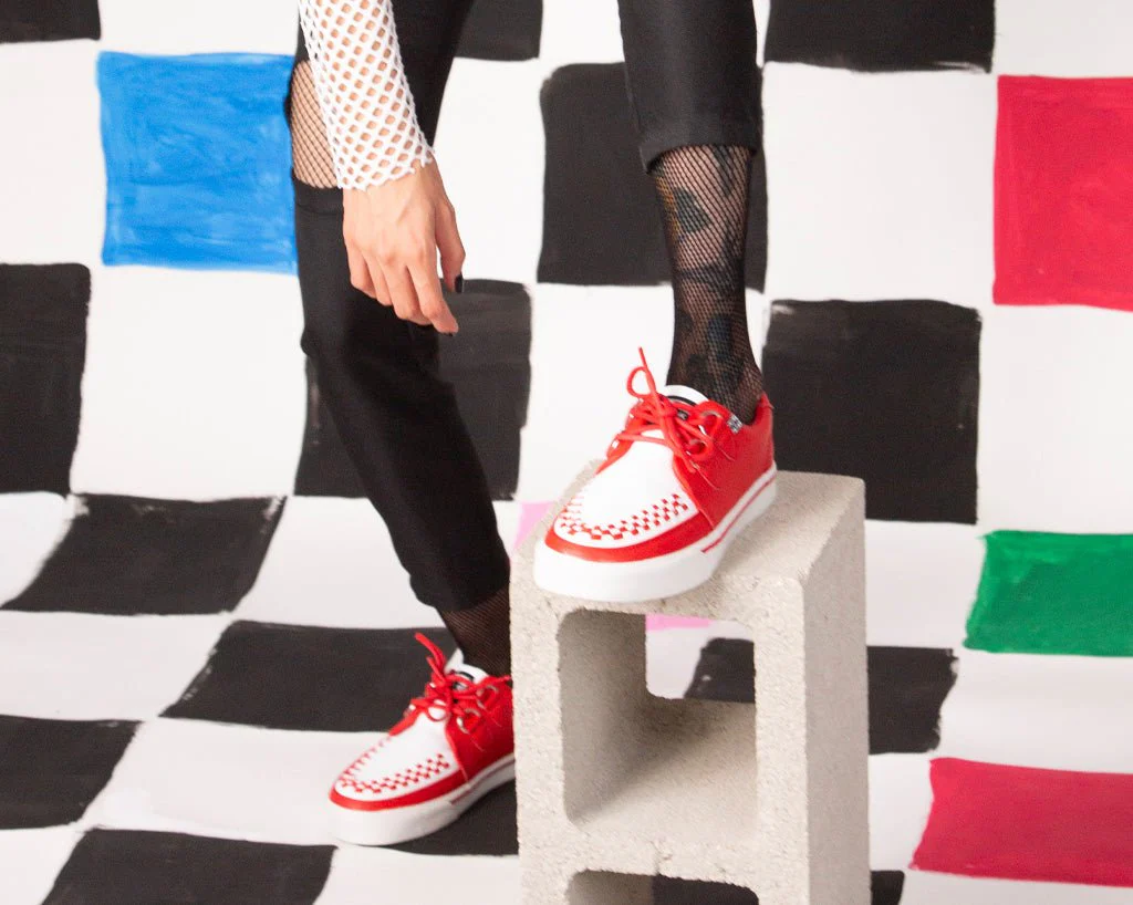 Red & White 2-Ring Creeper Sneaker - Image 6