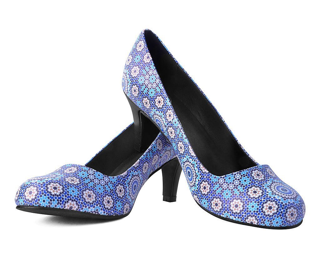 Blue Mosaic Anti-Pop Heel - Image 3