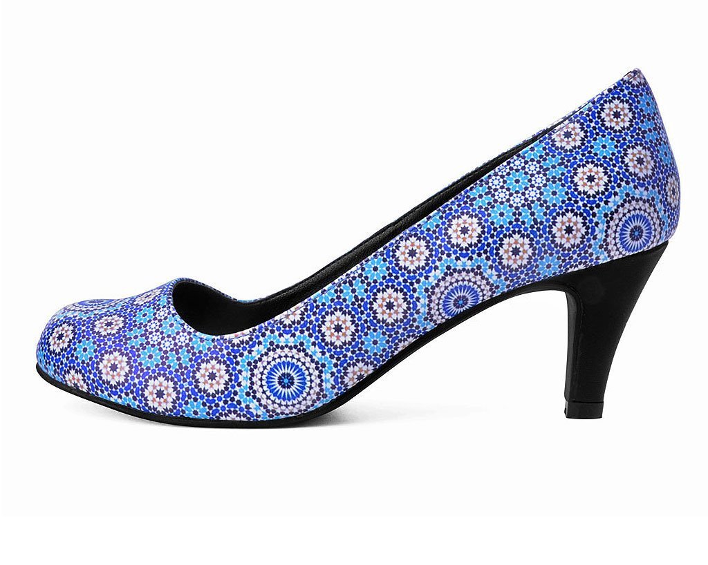 Blue Mosaic Anti-Pop Heel - Image 5