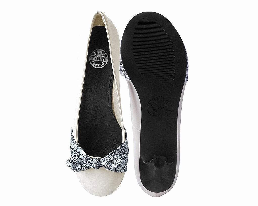 Cream & Blue Bandana Anti-Pop Heel - Image 4