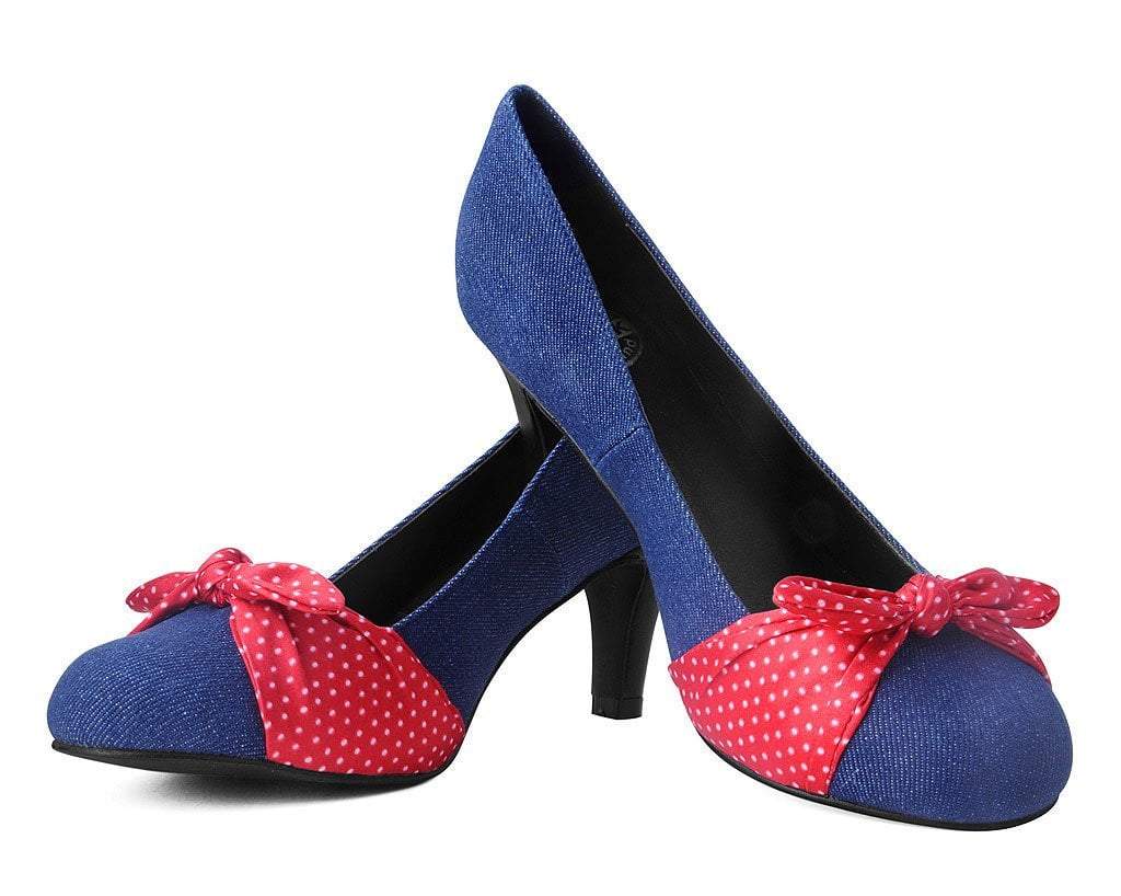 Denim & Red Bandana Anti-Pop Heel - Image 3
