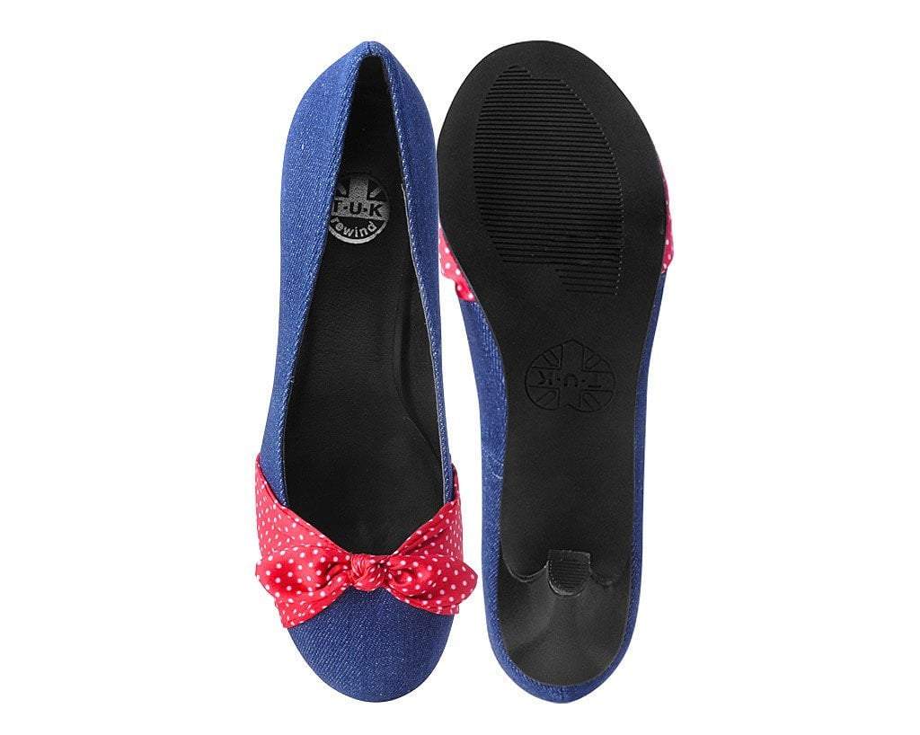 Denim & Red Bandana Anti-Pop Heel - Image 4
