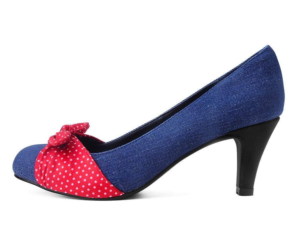 Denim & Red Bandana Anti-Pop Heel - Image 5