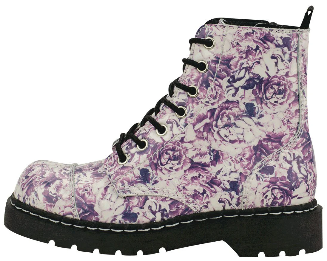 Rose Toile Combat Boots - Image 3