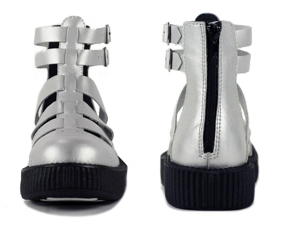 Silver Gladiator Creeper Shoes - Image 2