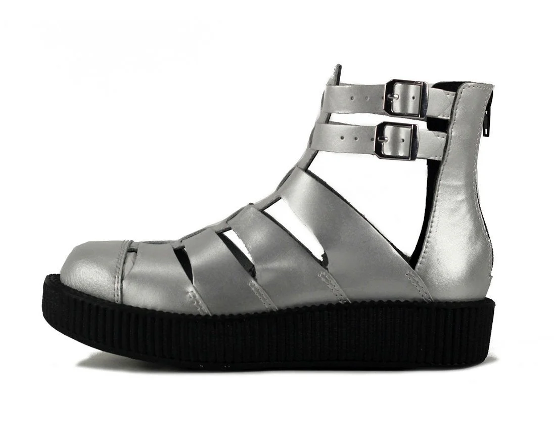 Silver Gladiator Creeper Shoes - Image 3